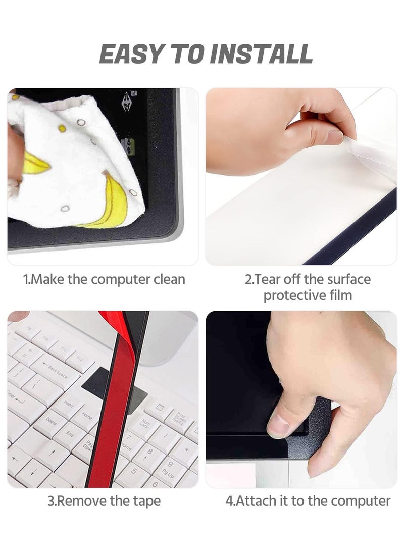 لوحة مذكرة شاشة الكمبيوتر ، اكسسوارات مكتب المكتب ، لوحة رسائل الكمبيوتر ، لوازم مكتبية للنساء الرجال ، حامل ملاحظة لاصقة للكمبيوتر ملحقات المكتب المنزلي مكتب رسالة مكتب ديكور المكتب - Image 3